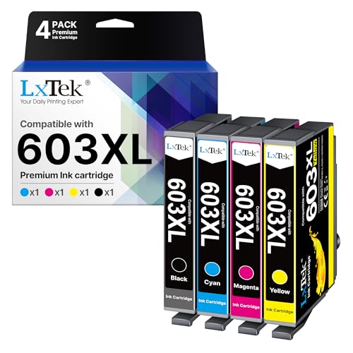 LxTek 603 XL 603XL Multipack Kompatibel für Epson 603 Patronen für Epson xp 3100 druckerpatronen für Expression Home XP-3100 XP-3105 XP-4100 XP-4150 XP-4105 XP-2100 XP-2105 XP-2810 Drucker (4er-Pack) LxTek 603 XL 603XL Multipack Kompatibel für Epson 603 Patronen für Epson xp 3100 druckerpatronen für Expression Home XP-3100 XP-3105 XP-4100 XP-4150 XP-4105 XP-2100 XP-2105 XP-2810 Drucker (4er-Pack) von LxTek