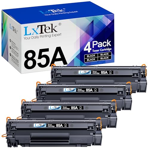 LxTek Kompatibel Tonerkartusche als Ersatz für HP CE285A 85A für Laserjet Pro P1102W P1102 M1132MFP M1217NFW M1212NF M1132 P1100 M1136 M1210 M1212 (Schwarz, 4er-Pack) von LxTek