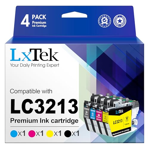 LxTek LC3213 LC3211 Kompatibel Druckerpatronen für Brother LC3211 für Brother MFC-J497DW Druckerpatronen DCP-J572DW MFC-J491DW MFC-J890DW MFC-J895DW DCP-J772DW(Schwarz Cyan Magenta Gelb, 4er-Pack) von LxTek