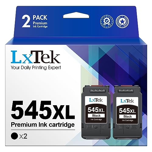 LxTek 545XL Druckerpatronen Ersatz für Canon 545 546 XL Multipack PG-545XL für PIXMA MX495 MX490 iP2800 iP2850 MG2450 MG2550 MG2920 MG2950 MG2550S (545 XL Schwarz, 2er-Pack) von LxTek