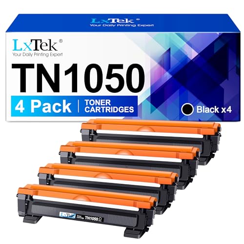 LxTek TN1050 TN 1050 Toner Kompatibel für Brother TN-1050 TN1050 für DCP-1510 DCP-1612W DCP-1610W DCP-1512 für MFC-1910W MFC-1810 für HL-1110 HL-1210W HL-1212W HL-1112 (Schwarz, 4er-Pack) von LxTek