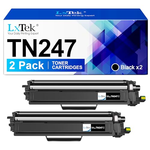 LxTek TN247 TN-247BK Tonerkartusche Kompatibel für Brother TN-243CMYK TN-243 TN243 TN-247 für Toner Brother MFC-L3750CDW MFC-L3770CDW MFC-L3710CW für DCP-L3550CDW DCP-L3510CDW HL-L3210CW (2 Schwarz) von LxTek