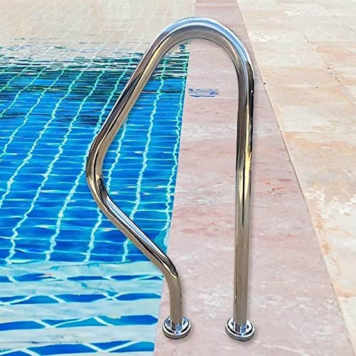 Lxning Sicher Pool Haltegriff Einstiegshilfe, Edelstahl Schwimmbad Handlauf, Mit Basis Und Komplettes Montagezubehör, 200kg Tragfähigkeit, Für Indoor Outdoor (Size : One) von Lxning