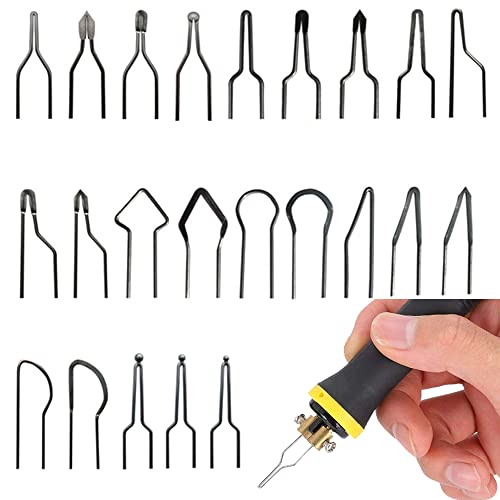 Lxoraziy 23 Stück Pyrographie Drahtspitzen Set, Lötkolben Ersatzlötspitze, Tragbare Spitzen für Pyrographie, Hohe Lmpedanz Ersatzlötspitze, für Brandmalerei-Maschinen von Lxoraziy