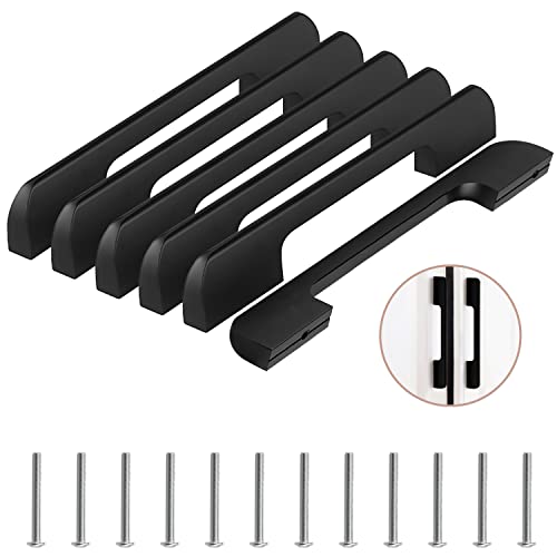 Lxoraziy 6 Stück Küchengriffe, 160mm Möbelgriff Schwarz, Aluminiumlegierung Schubladengriffe mit Schraube für Schublade, Schrank, Möbel Lxoraziy 6 Stück Küchengriffe, 160mm Möbelgriff Schwarz, Aluminiumlegierung Schubladengriffe mit Schraube für Schublade, Schrank, Möbel von Lxoraziy