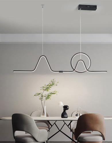 Lxysy LED Kronleuchter Deckenleuchte moderne Esstisch hängelampe, dimmbar Design höhenverstellbar Wohnzimmer hängelampe Esszimmer Beleuchtung Kronleuchter, Schlafzimmer Bar Küche von Lxysy