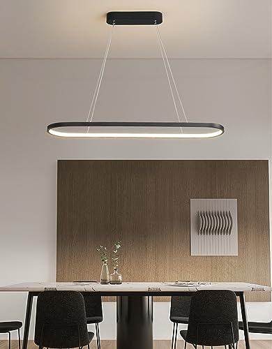Lxysy Moderner LED Esstisch Kronleuchter minimalistisches Design dimmbarer Esszimmer Kronleuchter Schlafzimmer Kronleuchter höhenverstellbarer Kronleuchter von Lxysy