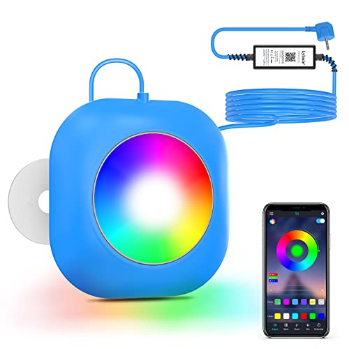 LyLmLe 20W LED Pool Lichter, 12V Smart Farbe Wechselnde Unterwasserleuchten mit APP-Steuerung, Dimmbar, Timer Zeitplan, IP68 Magnetic Pool Poolbeleuchtung mit 8m Kabel für Aufstellpools Einbaupools von LyLmLe