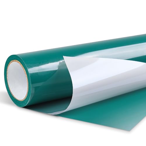 Lya Vinyl Grün Plotterfolie Vinyl -30,5 x 500 cm PET Vinylfolie Plotter für Cricut, Hohe Qualität Schwarz Plotterfolie Vinyl für Party Dekoration, Aufkleber, Craft Cutter von Lya Vinyl