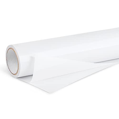 Lya Vinyl Glänzend Weiß Plotterfolie Vinyl -30,5 x 500 cm PET Vinylfolie Plotter für Cricut, Hohe Qualität Weiß Plotterfolie Vinyl für Party Dekoration, Aufkleber, Craft Cutter von Lya Vinyl