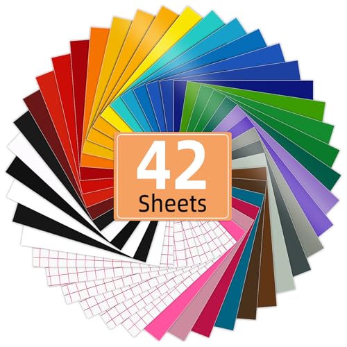 Lya Vinyl Vinylfolie Plotter 30.5x20.5cm Selbstklebende Folie, Pack of 42 Sheets Plotterfolie Vinyl für Cricut,Silhouette Cameo und Anderen Bastelschneidern Lya Vinyl Vinylfolie Plotter 30.5x20.5cm Selbstklebende Folie, Pack of 42 Sheets Plotterfolie Vinyl für Cricut,Silhouette Cameo und Anderen Bastelschneidern von Lya Vinyl