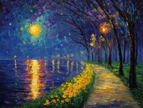 Malen Nach Zahlen Erwachsene Set, DIY Kinder ab 10 Handgemalt Ölgemälde Mit Pinsel Acrylfarben auf Leinwand 50x60cm, Teich Blumen Ideal für Anfänger Fortgeschrittene, Entspannung Wohnkultur D92 Malen Nach Zahlen Erwachsene Set, DIY Kinder ab 10 Handgemalt Ölgemälde Mit Pinsel Acrylfarben auf Leinwand 50x60cm, Teich Blumen Ideal für Anfänger Fortgeschrittene, Entspannung Wohnkultur D92 von Lyaauulg