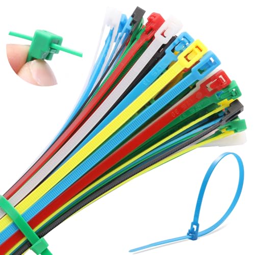 Lyaor 100 Stück Bunte Kabelbinder Set 4.8x300mm Wiederverschließbar Wiederverwendbare Kabelbinder UV Beständig für Familie Werkstatt Garten Kabelmanagement Lyaor 100 Stück Bunte Kabelbinder Set 4.8x300mm Wiederverschließbar Wiederverwendbare Kabelbinder UV Beständig für Familie Werkstatt Garten Kabelmanagement von Lyaor