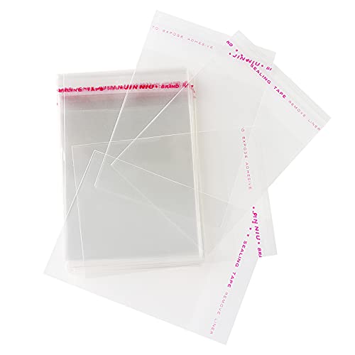 Lyaor 300 Stück 7x8cm OPP Tütchen Selbstklebend Plastiktüten Cellophantüten Klein Flachbeutel Transparent Weihnachten Tüten Klar Zellophantüten für Süßigkeiten Kekse Gebäck Schokolade von Lyaor