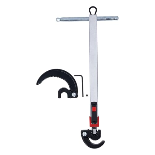 Lybunair 250 mm Beckenschlüssel, hoher Kohlenstoffstahlkonstruktion, 180 Grad Dual Kopf Design, federbelastete Kieferspüle Spüle Spüle Lybunair 250 mm Beckenschlüssel, hoher Kohlenstoffstahlkonstruktion, 180 Grad Dual Kopf Design, federbelastete Kieferspüle Spüle Spüle von Lybunair