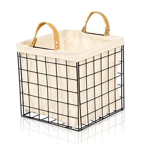 Lycce Aufbewahrungskorb Kallax Einsatz passend für Kallax Regale, Industry Metall schwarz 33 x 33 x 33 cm von Lycce