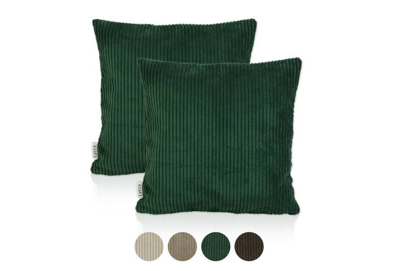 Lycce Dekokissen Kissenbezug 2er Set CORD Stoff (50 x 50 cm) - made in EU von Lycce
