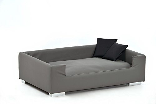 Lycce Hundesofa aus Kunstleder grau 91cm x 57cm x 25cm von Lycce