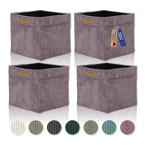 Lycce Kallax Boxen Cordstoff 4er Set | faltbare Aufbewahrungsboxen 33 x 33 x H31 cm mit abnehmbarem Cordbezug waschbar | Ordnungsboxen passend für Kallax Regal | altrosa Lycce Kallax Boxen Cordstoff 4er Set | faltbare Aufbewahrungsboxen 33 x 33 x H31 cm mit abnehmbarem Cordbezug waschbar | Ordnungsboxen passend für Kallax Regal | altrosa von Lycce