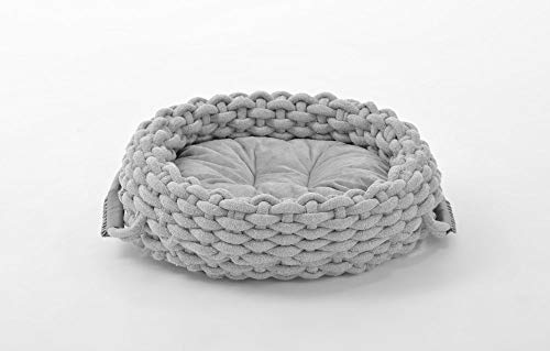 Lycce Katzenbett Hundebett Kuschelnest Rope grau Ø 40cm x 15cm von Lycce