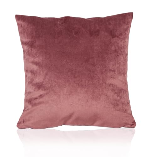 Lycce Kissenbezug Funda, Kissenhülle für Dekokissen Samtstoff rosé (50 x 50 cm), Elegante Zierkissen & -hüllen im Retro-Stil für Dein Zuhause von Lycce