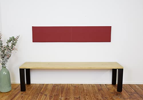 Lycce Wandkissen Kunstleder mit Montage-Set rot 115cm x 30cm von Lycce