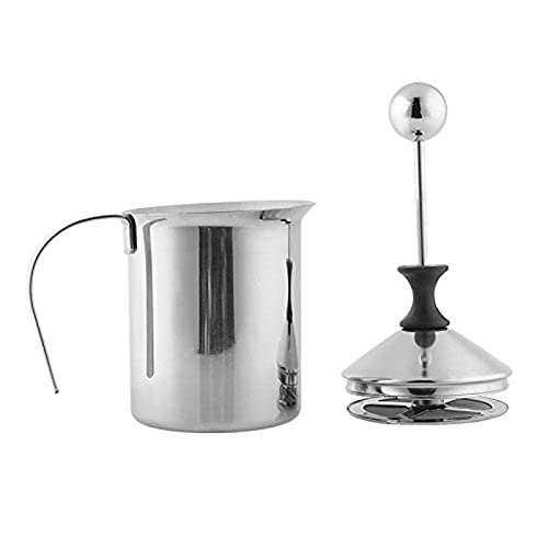 Lychee 400ml Milchaufschäumer Edelstahl Schaumbecher Schaumstoff Sahnekännchen Doppeltem Masche für Cappuccino Latte Macchiato von Lychee