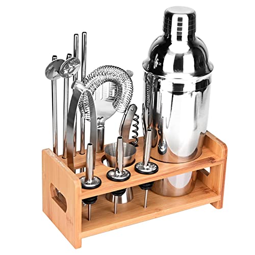 Lychee Professionelles Edelstahl Cocktailshaker(12-TLG)/Premium Cocktail Shaker Set/Cocktailshaker/Perfektes Zuhause und Bar Kit (350ML) von Lychee