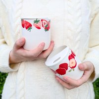 Handgemachte Keramik Reisebecher Handbemalte Erdbeer Apfel Obst Reisetasse Lila Schmetterling Kaffeetasse Floral To Go Kaffee Schnabeltasse Handgemachte Keramik Reisebecher Handbemalte Erdbeer Apfel Obst Reisetasse Lila Schmetterling Kaffeetasse Floral To Go Kaffee Schnabeltasse von LycheeCeramic