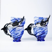 Orca Sky Blue Keramikbecher | Handgemachte Wal-Tassen Keramik-Becher Meeresrauschen Geschenk Niedrigster Preis Für Sie Mama Hauseinweihung von LycheeCeramic