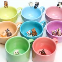 Personalisierte Haustier Tasse - Benutzerdefinierte Keramik Peekaboo-Becher Verstecktes Tier Hund & Katze Becher Handgemachtes Geschenk Für von LycheeCeramic