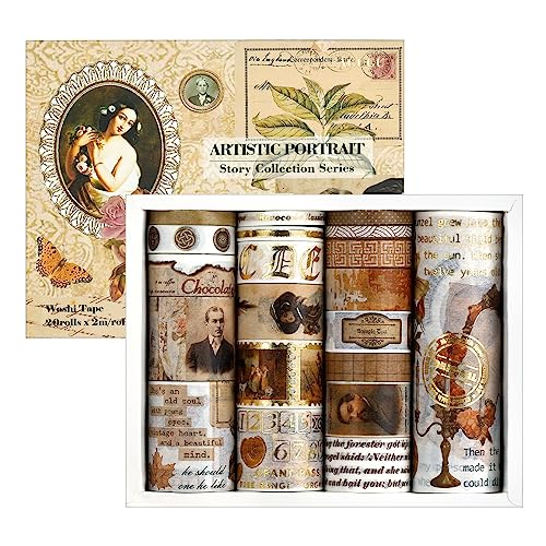 Lychii 20 Rollen Washi Tape Set, Dekoratives Klebeband, Kollektion für Bastler, verschönert Journals, Planer, Karten und Scrapbooking von Lychii