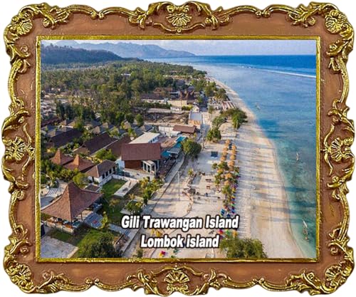 Kühlschrankmagnet Gili Trawangan Island Indonesien, Reise-Souvenir, Stadtattraktionen, Kühlschrankmagnet von Lyckotill
