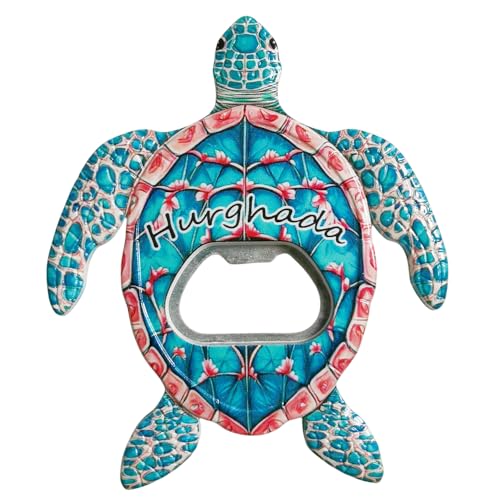 Schildkröten-Flaschenöffner, Hurghada, Ägypten, Reise-Souvenir, 3D-Kühlschrankmagnet, Stadtattraktionen, Kühlschrank-Magnete, dreidimensionale Dekoration für Zuhause und Küche von Lyckotill