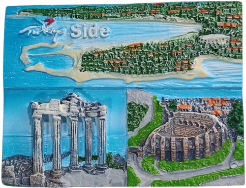 Side Türkiye Touristische Souvenir 3D Kühlschrank Magnete Hause Küche Kühlschrank Dekoration Magnet Andenken Handwerk von Lyckotill