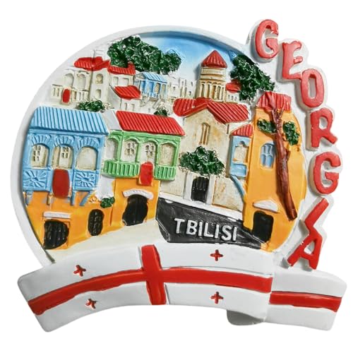 Tiflis, Georgien, Reise-Souvenir, 3D-Kühlschrankmagnet, Stadtattraktionen, Kühlschrankmagnet, dreidimensional, Dekoration für Zuhause, Küche von Lyckotill