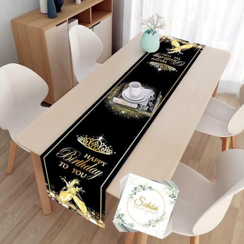 Tischläufer Geburtstag Deko Geburtstagsdeko: Tischdeko für Männer - Frauen & Kinder – Happy Birthday Tischdecke für Mädchen - Jungen & Erwachsene Geburtstag Party 183x35cm Tischläufer Geburtstag Deko Geburtstagsdeko: Tischdeko für Männer - Frauen & Kinder – Happy Birthday Tischdecke für Mädchen - Jungen & Erwachsene Geburtstag Party 183x35cm von Lycosidae