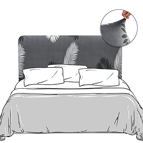 Lydevo Bett Kopfteil Hussen Bettkopfteil Bezug Stretch Dehnbare Bettkopfteil Weicher Staubdicht Spandex Kopfteil Schonbezug Protektor Kopfteilbezug für Gepolsterte Kopfteil 150cm-170cm,Feder von Lydevo