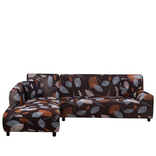 Lydevo Sofabezug Ecksofa L Form Sofa Überwürfe Stretch Sofabezug L Form Rechts oder Links mit Zwei Kissenbezügen Waschbar Universal-Couchbezug L Form Sofa Cover 3 Sitzer+4 Sitzer,Braune Blätter Lydevo Sofabezug Ecksofa L Form Sofa Überwürfe Stretch Sofabezug L Form Rechts oder Links mit Zwei Kissenbezügen Waschbar Universal-Couchbezug L Form Sofa Cover 3 Sitzer+4 Sitzer,Braune Blätter von Lydevo