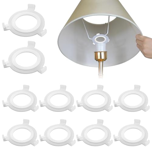 Lyeteung 10 Stücke E27 zu E14 Lampenschirm Ring Konverter, Lampenschirm Adapter Ringe, Lampenschirm Reduzierring Adapter Unterlegscheibe, für Fitting Lampenschirme zu Bajonett von Lyeteung
