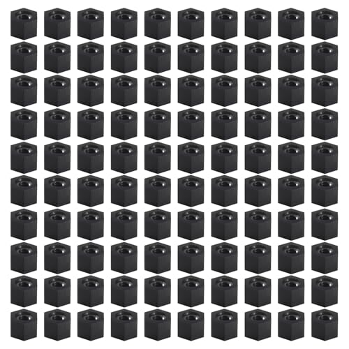 Lyeteung 100 Stücke M2 Sechskant Vollmuttern Metrische, Nylon Sechskantmuttern, Kunststoff Sechskant Mutter, Schwarz von Lyeteung