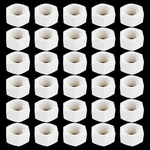 Lyeteung 30 Stücke M10 Sechskant Vollmuttern Metrische, Nylon Sechskantmuttern, Kunststoff Sechskant Mutter, weiß Lyeteung 30 Stücke M10 Sechskant Vollmuttern Metrische, Nylon Sechskantmuttern, Kunststoff Sechskant Mutter, weiß von Lyeteung