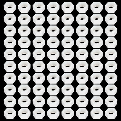 Lyeteung 80 Stücke M5 Sechskant Vollmuttern Metrische, Nylon Sechskantmuttern, Kunststoff Sechskant Mutter, weiß Lyeteung 80 Stücke M5 Sechskant Vollmuttern Metrische, Nylon Sechskantmuttern, Kunststoff Sechskant Mutter, weiß von Lyeteung