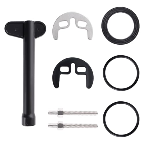 Lyeteung M6 Monoblock Wasserhahn Befestigungsset, Doppelloch Wasserhahn Küchenhalterung, mit Schraubenschlüssel, für Spüle Küche Bad, Silber Lyeteung M6 Monoblock Wasserhahn Befestigungsset, Doppelloch Wasserhahn Küchenhalterung, mit Schraubenschlüssel, für Spüle Küche Bad, Silber von Lyeteung