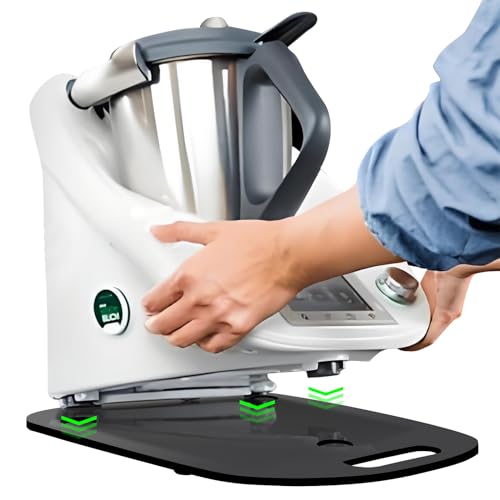 Gleitbrett für Thermomix TM6 TM5, Gleitbrett Acryl Schnelles Bewegen Rollbrett für Thermomix Vorwerk Küchenmaschine TM6 / TM5 Zubehör, Gleitbrett mit sicherer Stand für Thermomix Unterlage Brett von Lyfeesis