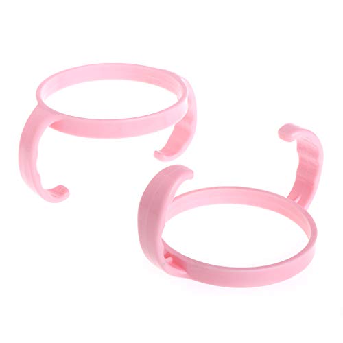 Lyguy Flaschengriff, 2 Stück Baby Fütterung Flasche Trainer Easy Grip Kunststoffgriffe Halter für Comotomo - Rose von Lyguy