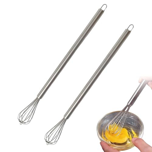 2 Stück Schneebesen Klein, Edelstahl Kleiner Schneebesen, Mini Schneebesen für Tassen, Robuster Rührbesen Klein, für Aufschäumen, Sahne Schlagen und Rühren 2 Stück Schneebesen Klein, Edelstahl Kleiner Schneebesen, Mini Schneebesen für Tassen, Robuster Rührbesen Klein, für Aufschäumen, Sahne Schlagen und Rühren von Lyivisk