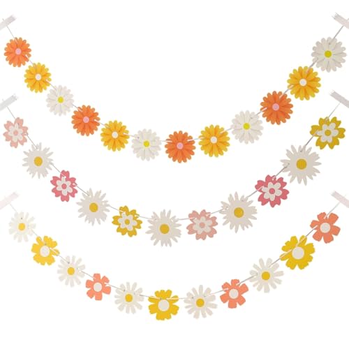 3 Stück Farbverlauf Gänseblümchen Girlande Papierblumen Deko für Geburtstag Hochzeit Baby Shower Natürliche Blumenkette Retro Stil Raumdekoration Party Schmuck 3 Stück Farbverlauf Gänseblümchen Girlande Papierblumen Deko für Geburtstag Hochzeit Baby Shower Natürliche Blumenkette Retro Stil Raumdekoration Party Schmuck von Lyivisk