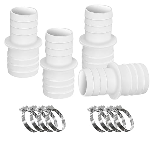 4 PCS Poolschlauch Verbinder 32mm auf 38mm Ø Set, Pool Schlauchverbinder mit 8 Schlauchschellen, Pool Schlauchadapter Schlauchreduzierung für Pool, Garten von Lyivisk