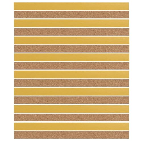 Lyivisk 16 Stück Korkenstreifen Selbstklebend, Hut Verkleinerung - zum Anpassen der Hutgröße 200 * 20 * 2mm, Self-Adhesive Hutband Innen, Kork Selbstklebend, Einfach Anwendbare Korkeinlagen von Lyivisk